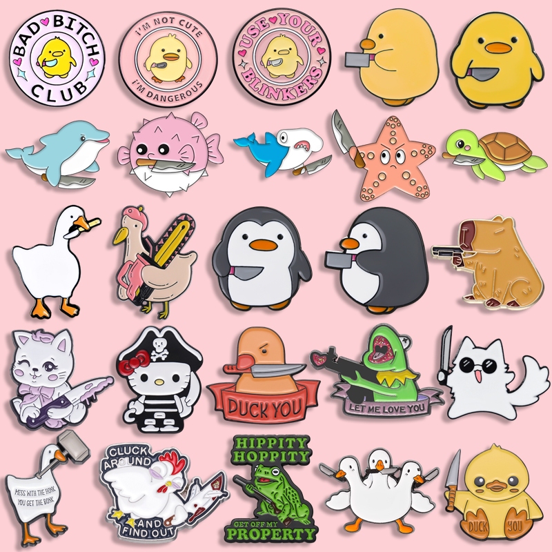 เข็มกลัด รูปการ์ตูนเพนกวิน ไก่ น่ารัก เครื่องประดับ สําหรับผู้หญิง ขายส่ง