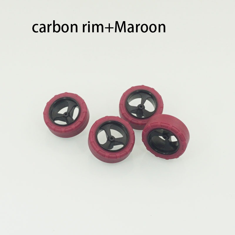 project D mini 4wd อะไหล่คาร์บอนล้อเล็กมารูน super hard tyre แคบกว้างขอบสําหรับ(MINI 4WD Small carbon wheel+superhard or maroon trye) ราคา ถูกที่สุด ดีลบีเคเค แกลเลอรีภาพที่ 4