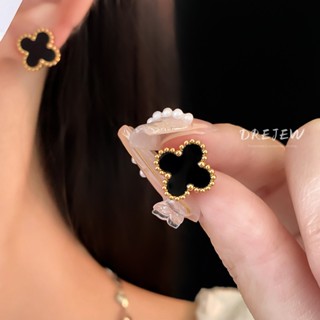 DREJEW เดรช 925 เงินเข็มไทเทเนียมเหล็กต่างหูดอกไม้ที่มีสีสัน…