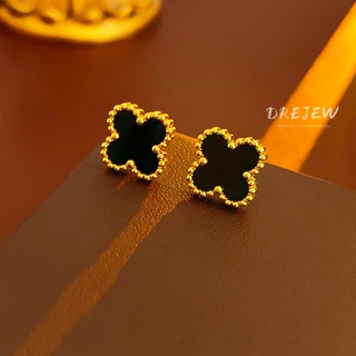 DREJEW เดรช 925 เงินเข็มไทเทเนียมเหล็กต่างหูดอกไม้ที่มีสีสันแสงหรูหราระดับไฮเอนด์ต่างหูแฟชั่นต่างหูอเนกประสงค์สําหรับผู้หญิงไม่แพ้ง่าย