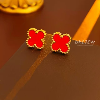 DREJEW เดรช 925 เงินเข็มไทเทเนียมเหล็กต่างหูดอกไม้ที่มีสีสันแสงหรูหราระดับไฮเอนด์ต่างหูแฟชั่นต่างหูอเนกประสงค์สําหรับผู้หญิงไม่แพ้ง่าย