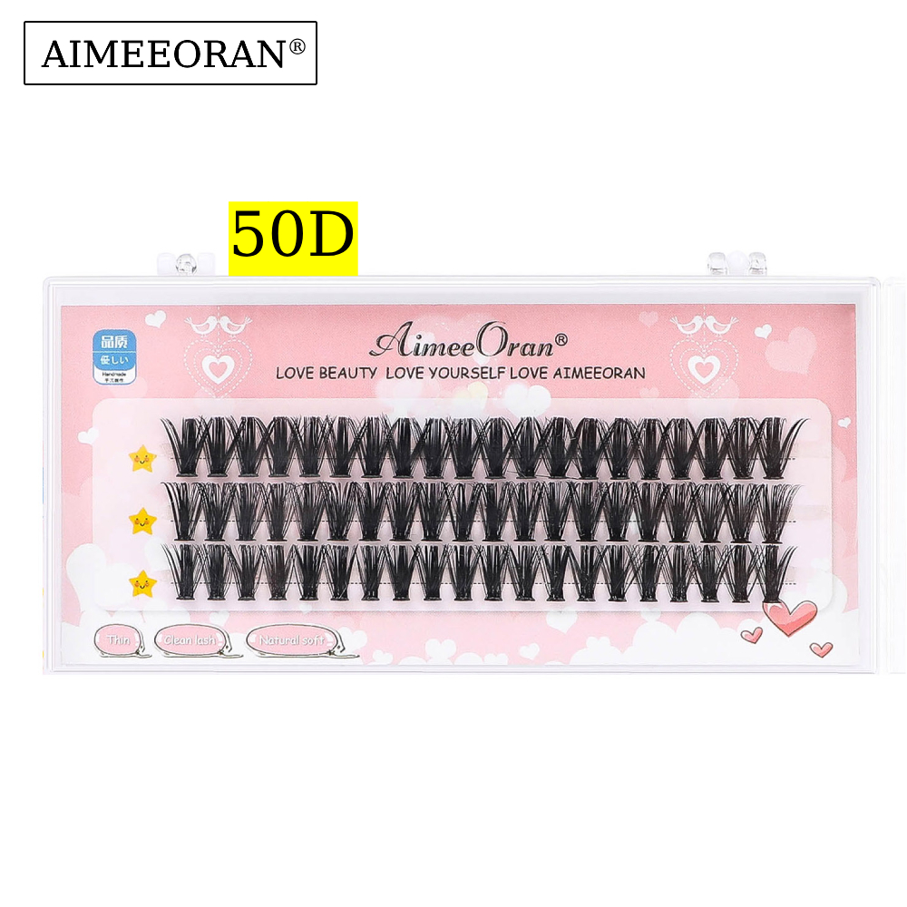 Aimeeoran ขนตาปลอม 50D เครื่องมือแต่งหน้า ขนตาปลอม ระดับเสียงรัสเซีย ขนตาคุณภาพสูง