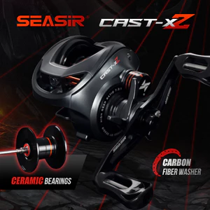 Seasir Cast-X2 Baitcasting Reel 7.3:1 อัตราทดเกียร์ความเร็วสูง 6 + 1 BB ลาก 8.5KG อลูมิเนียม Carbon Grip โลหะ Handle BFS Micro สดน้ําเค็มตกปลา Coil