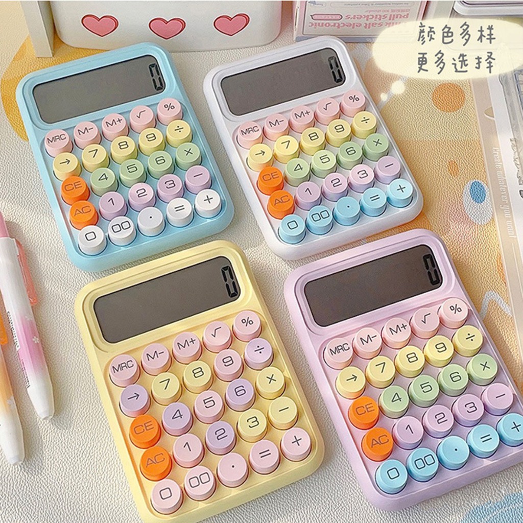 เครื่องคิดเลข 12 หลัก หน้าจอขนาดใหญ่ ลายจุด แบบสร้างสรรค์ สําหรับโรงเรียน สํานักงาน เครื่องเขียน