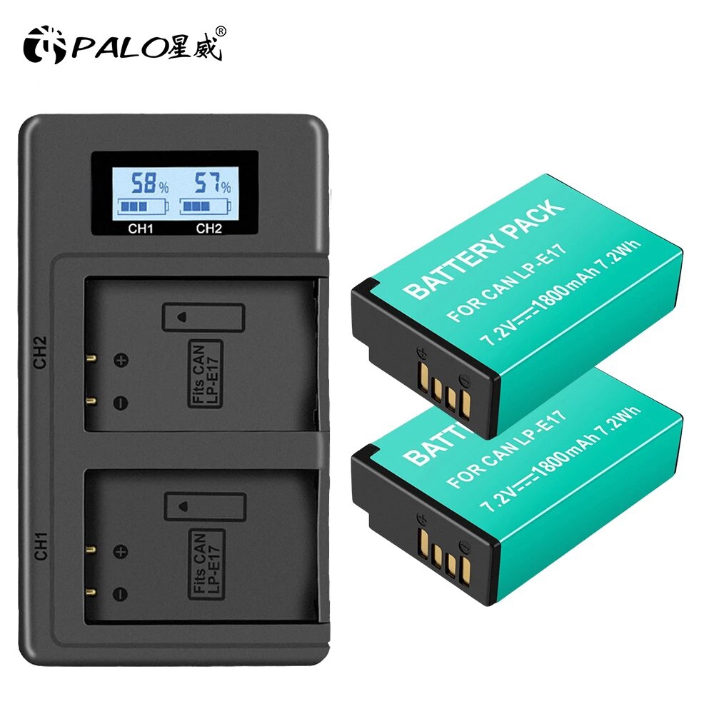 Palo ที่ชาร์จแบตเตอรี่กล้อง LCD LP-E17 LP E17 สําหรับ Canon EOS R8 R10 R50 R100 250D M3 M5 M6 750D 7