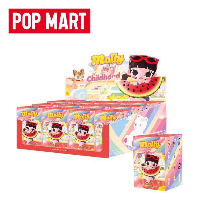 กล่องสุ่มฟิกเกอร์ ป็อป มาร์ท POP MART Molly My Childhood Series กล่องสุ่ม ของแท้ ของเล่น ของขวัญวันเกิด สําหรับเด็ก