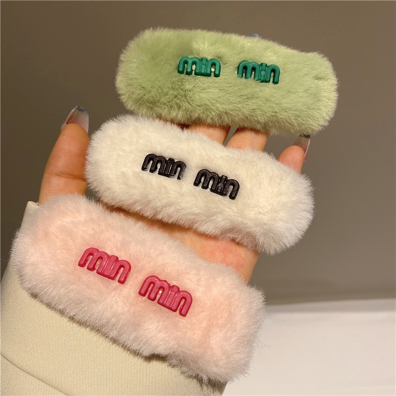 ใหม่ล่าสุด กิ๊บติดผม รูปตัวอักษร สีชมพู สีขาว สีเขียว เรียบง่าย เครื่องประดับ สําหรับผู้หญิง