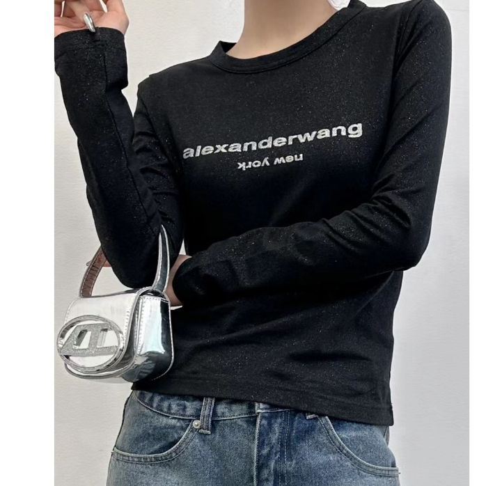 Aw 2023 ใหม่ เสื้อยืด คอลลาร์ แขนยาว ด้านล่าง สําหรับผู้หญิง