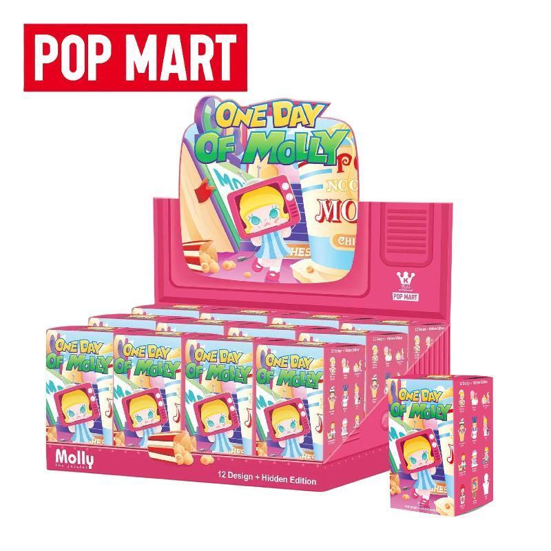 กล่องสุ่มฟิกเกอร์ ป็อป มาร์ท POP MART One Day of MOLLY Series กล่องสุ่ม ของแท้ ของเล่น ของขวัญวันเกิด สําหรับเด็ก