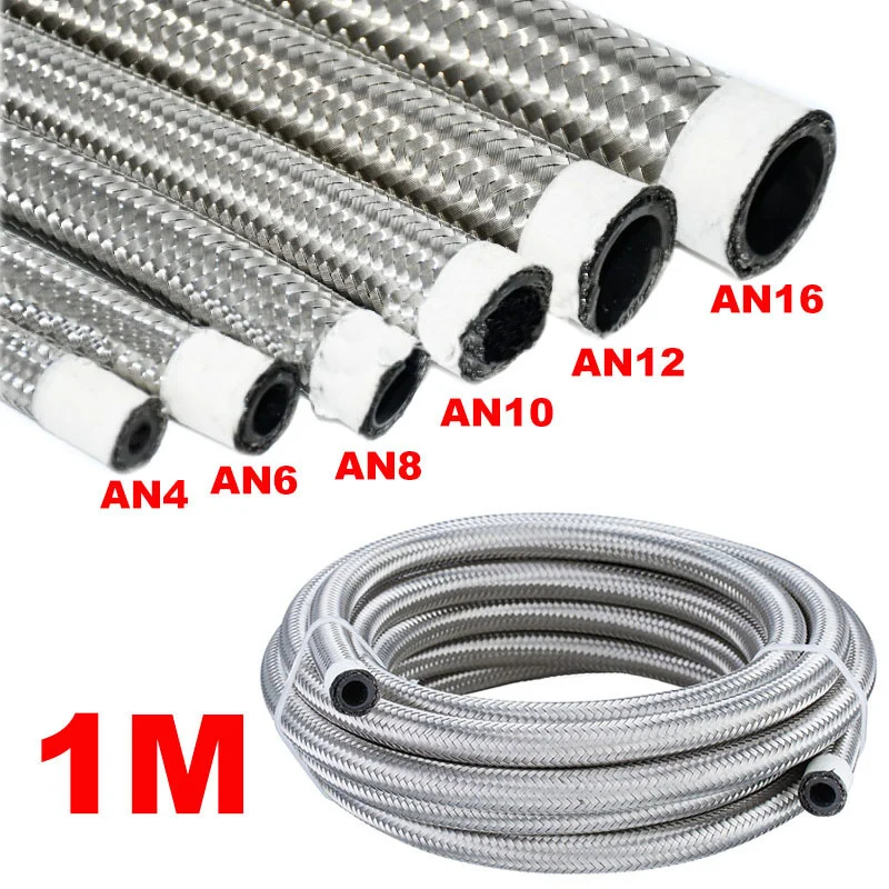 สายท่อน้ํามันเชื้อเพลิงไนล่อนถัก AN4 AN6 AN8 AN10 AN12 AN16 AN20