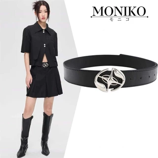 MONIKO เข็มขัด เข็มขัดสไตล์ยุโรปและอเมริกา ประดับเข็มขัด ไม่จำกัดเพศ
