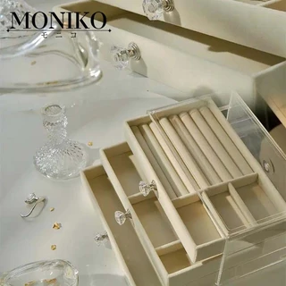 MONIKO กล่องเก็บเครื่องประดับ กล่องเก็บเครื่องประดับหลายชั้น