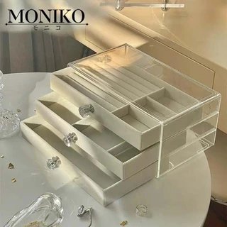 MONIKO กล่องเก็บเครื่องประดับ กล่องเก็บเครื่องประดับหลายชั้น