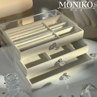 MONIKO กล่องเก็บเครื่องประดับ กล่องเก็บเครื่องประดับหลายชั้น