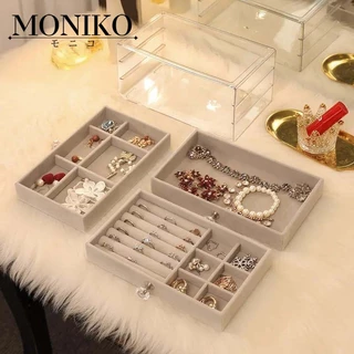 MONIKO กล่องเก็บเครื่องประดับ กล่องเก็บเครื่องประดับหลายชั้น