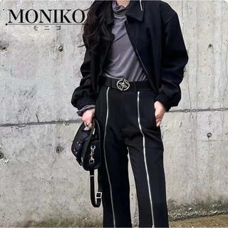 MONIKO เข็มขัด เข็มขัดสไตล์ยุโรปและอเมริกา ประดับเข็มขัด ไม่จำกัดเพศ