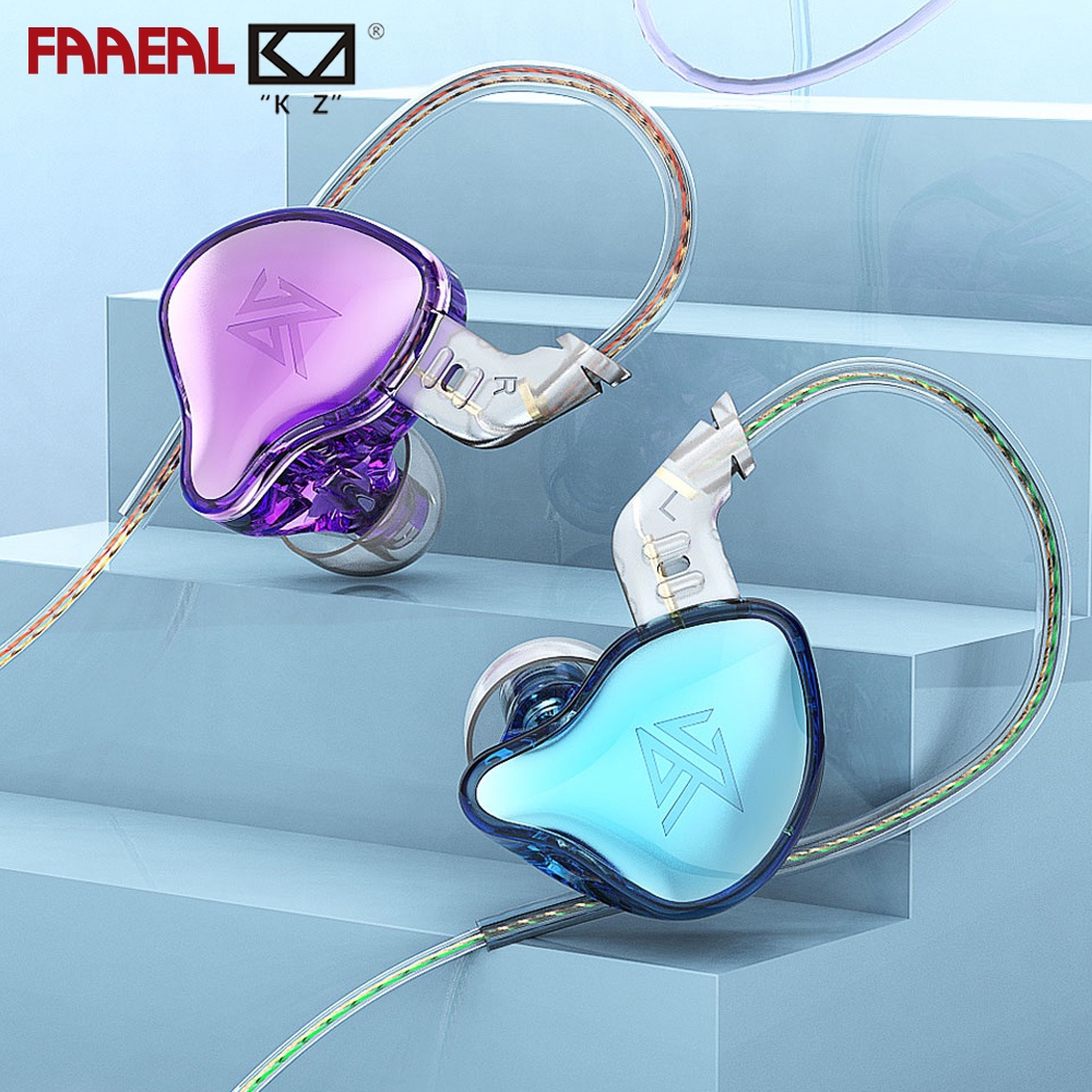 FAAEAL KZ EDC หูฟัง HIFI Bass In Ear 3.5 มม.หูฟังแบบมีสายหูฟังเกมกีฬา Monitor Noice Cancelling ชุดหูฟังเพลง