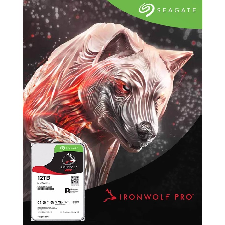 12tb 10TB 8TB 14TB 16TB ฮาร์ดดิสก์ภายใน seagate ironwolf pro hdd (สุขภาพ 100%)