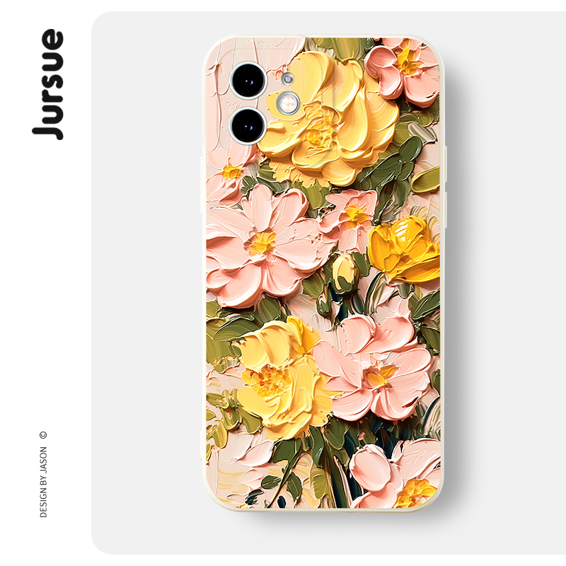 JURSUE เคสไอโฟน เคสซิลิโคนนุ่มกันกระแทกน่ารักตลก เคสโทรศัพท์ Compatible for iPhone 16 15 14 13 12 11 Pro Max SE 2020 X XR XS 8 7 Plus พลัส XYH2329