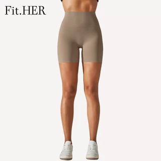 Fit.HER กางเกงขาสั้น เอวสูง ผ้ายืด สองด้าน เหมาะกับการเล่นโยคะ ฟิตเนส กีฬา ฤดูใบไม้ผลิ ฤดูร้อน สําหรับผู้หญิง