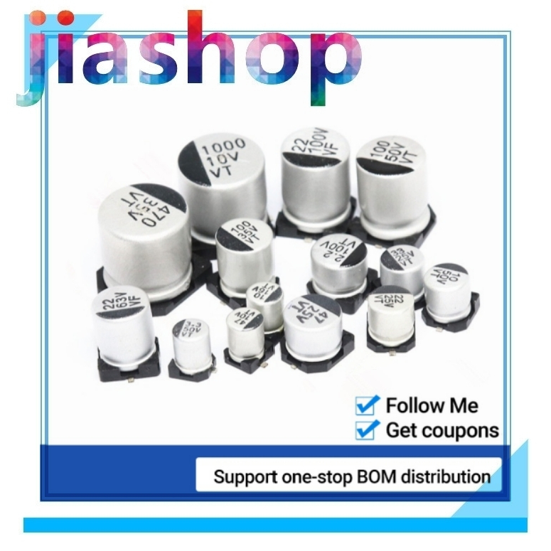 SMD Electrolytic Capacitor อลูมิเนียม 10UF 22UF 47UF 100UF 220UF 330UF 470UF 1000UF 6.3V 10V 16V 25V