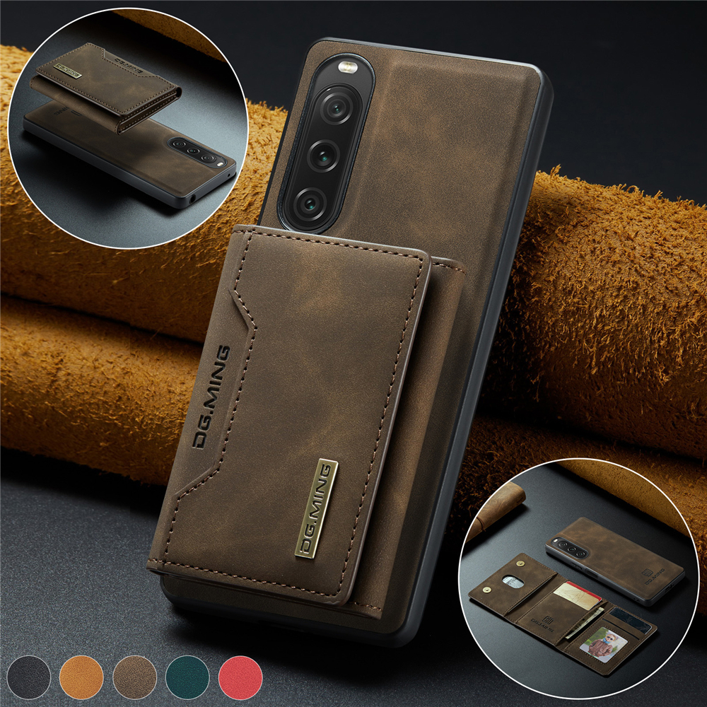 เคสสําหรับ Sony Xperia 10 5 1 VI V⭐กระเป๋าสตางค์แม่เหล็กยึดหนังฝาครอบโทรศัพท์⭐ช่องเสียบการ์ดเคสกันกระแทกแม่เหล็ก 10V 5V 1V 10VI 1VI