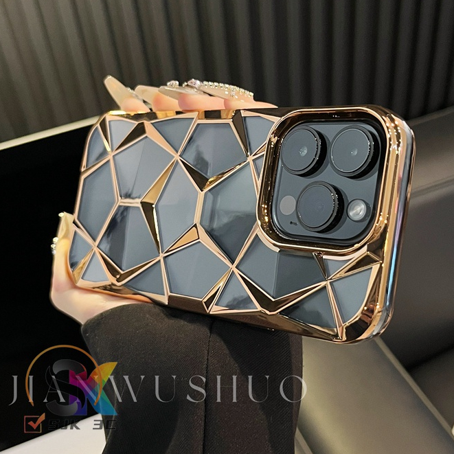 Senior เคสโทรศัพท์มือถือนิ่ม กันกระแทก ลายเพชร 3D แต่งกลิตเตอร์ สําหรับ iPhone 15 Promax 15 14 13 12 11 Pro Max