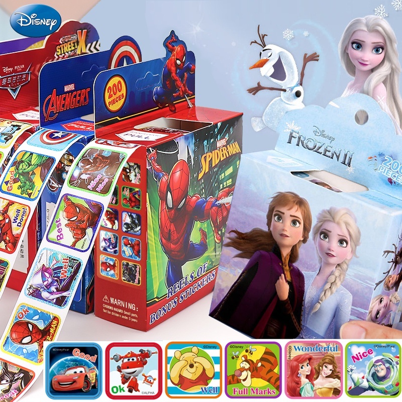 เด็กสติ๊กเกอร์ / 200 ชิ้นการ์ตูน Frozen หิมะหิมะขาว Toy Story Spiderman สติ๊กเกอร์ / ของขวัญของเล่นส