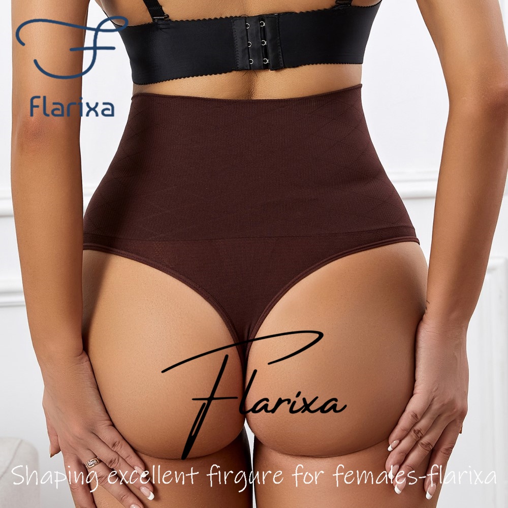 Flarixa กางเกงชั้นใน ผ้าฝ้าย เอวสูง ควบคุมหน้าท้อง พลัสไซซ์ สําหรับผู้หญิง