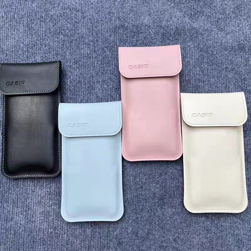 FX991CW Classwiz เครื่องคิดเลขวิทยาศาสตร์ ซองหนังสีชมพู เคสป้องกัน สีดํา