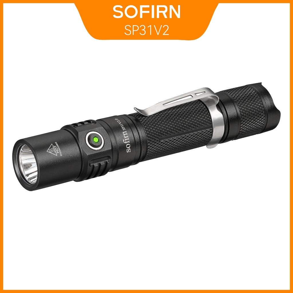 ไฟฉาย Sofirn SP31 V2.0 1200 Lumens พร้อมหลอดไฟ XP-L HI V3 ไฟฉาย LED 18650 XPL HI 1200lm พร้อมสวิตช์ค