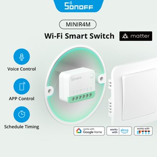 Sonoff MINIR4M Wifi สวิตช์ไฟอัจฉริยะ สวิตช์ไฟ เนื้อแมตต์ เบร…