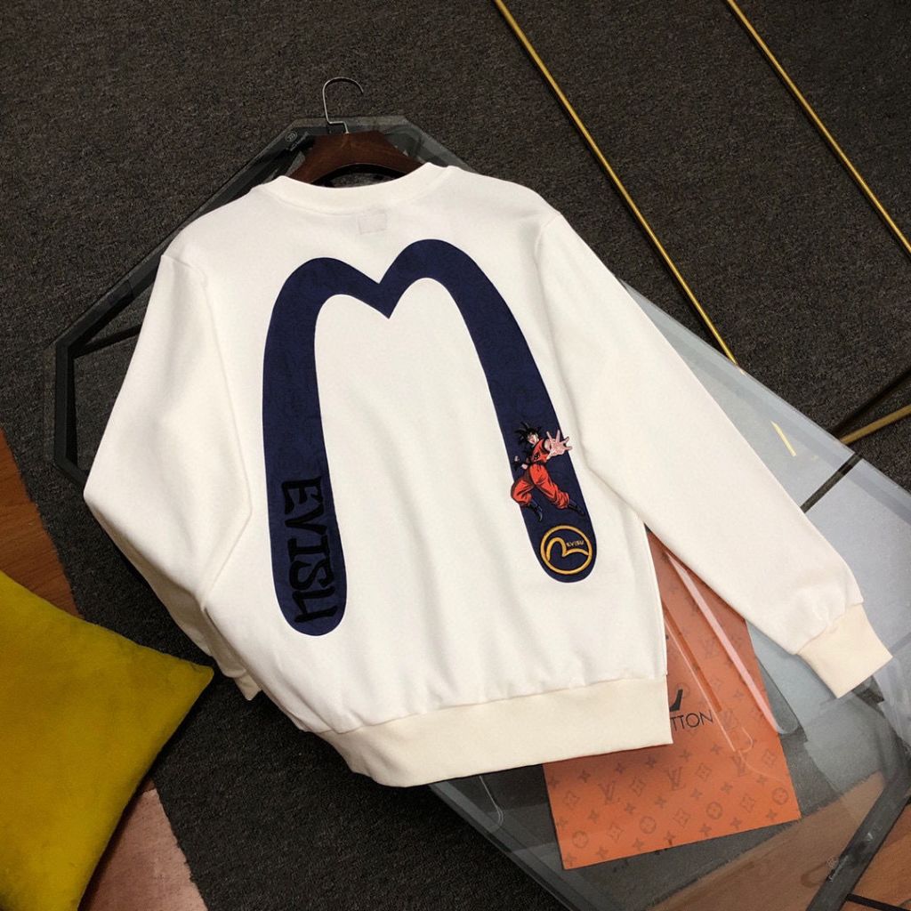 เสื้อกันหนาวแขนยาวลําลอง พิมพ์ลายโลโก้ Dragon Ball ขนาดใหญ่ คุณภาพสูง แฟชั่นสําหรับผู้ชาย และผู้หญิง