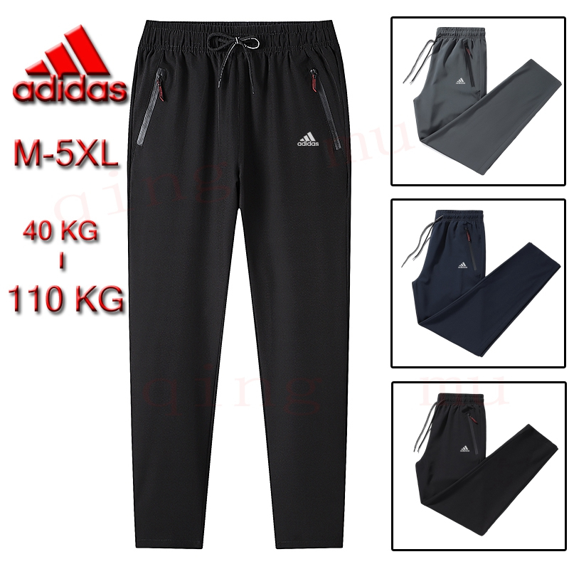 Adidasกางเกงกีฬาลําลอง ผ้าเรยอน 100% แต่งซิป ทรงหลวม สไตล์เกาหลี เหมาะกับฤดูร้อน สําหรับผู้ชาย ไซซ์ M-5XL