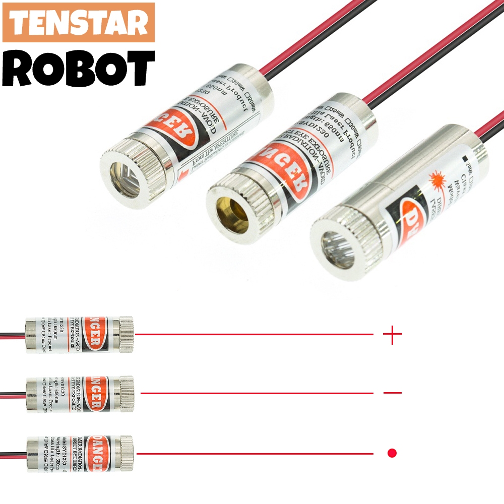 โมดูลหัวเลเซอร์ไดโอด โฟกัสได้ 650nm 5mW สีแดง ปรับโฟกัสได้