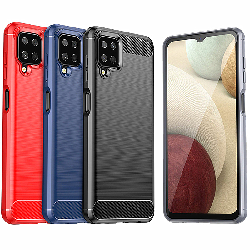 เคส Samsung A12 case เกรดสูง คาร์บอนไฟเบอร์ อ่อนนุ่ม เคสมือถือ เคสโทรศัพท์ Samsung Galaxy A12