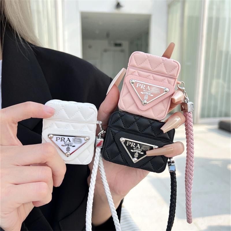 แฟชั่นสบาย 3D สีชมพูสีดําสีขาวลงเสื้อแจ็คเก็ต soft tpu airpods 1/2/3 pro2 4 ปก ins สาว anti drop airpods กรณีเฉพาะออกแบบสําหรับ AirPods ชาร์จกรณี