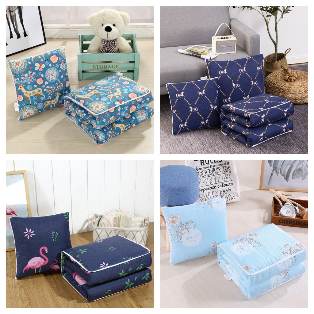 สินค้าใหม่ที่ขายดี หมอนผ้าห่มอเนกประสงค์ 2 In 1 ผ้าห่มและหมอนแบบพกพา2ใน1