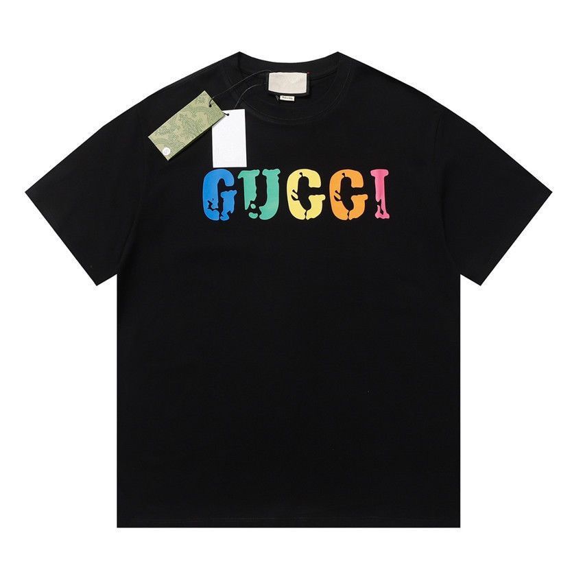 เสื้อยืดลําลอง พิมพ์ลายตัวอักษร สีสันสดใส คุณภาพสูง แฟชั่นฤดูร้อน สําหรับผู้ชาย และผู้หญิง