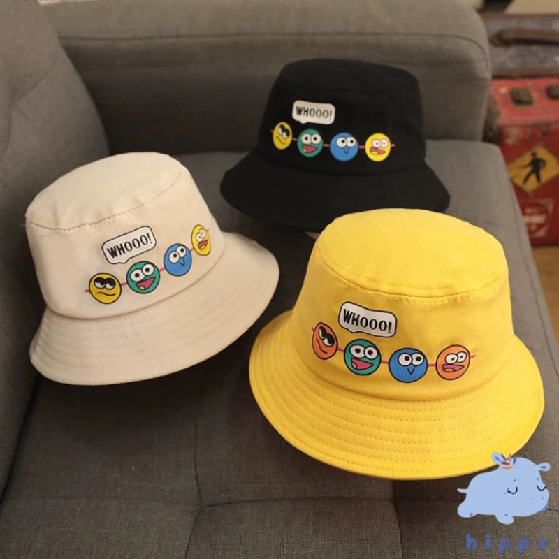 หมวกเด็ก 2-5 ขวบ หมวกบักเก็ตเด็ก แฟชั่น Bucket มีสายคล้องคาง Children's hat【Hippobaby20】