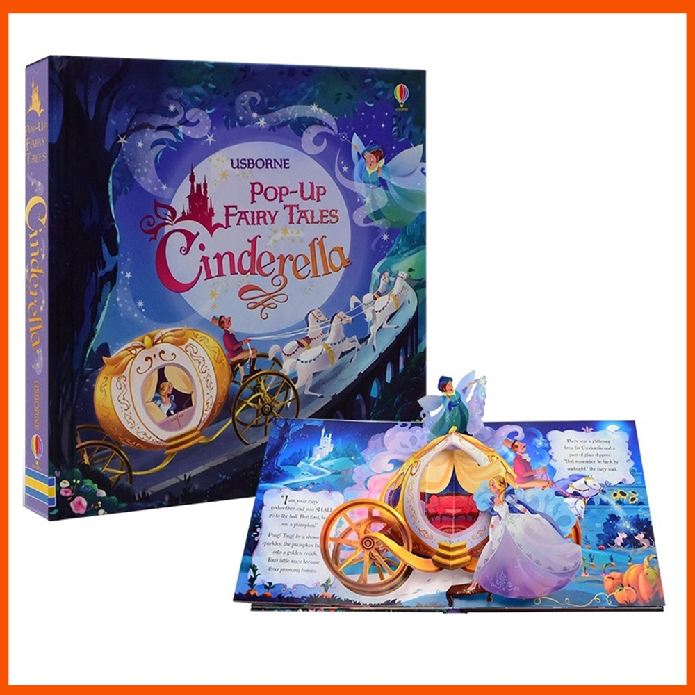 Usborne POP UP Fairy Tale Cinderella สมุดภาพ 3D สําหรับเด็ก