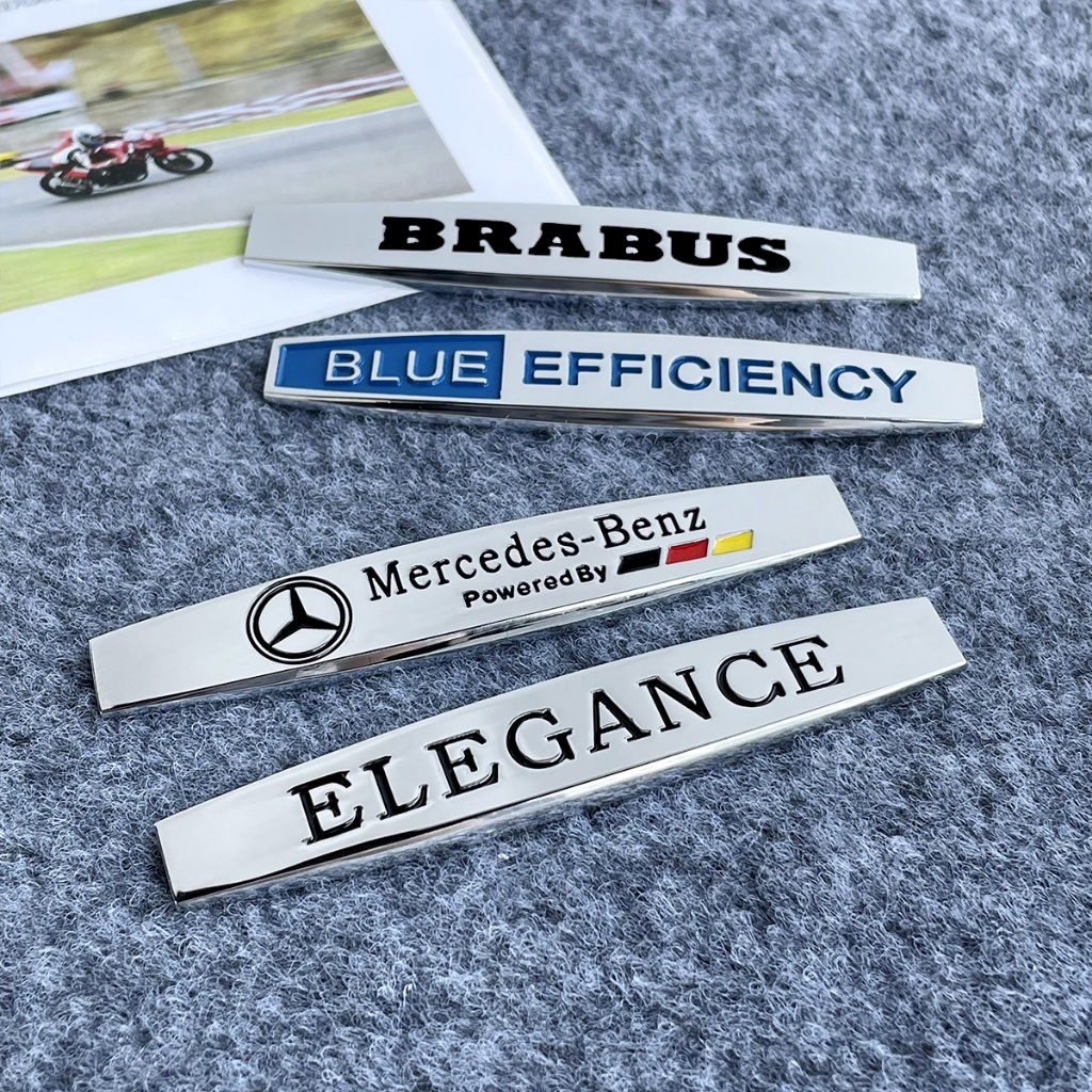 สติกเกอร์ตราสัญลักษณ์ BRABUS Fender ELEGANCE สีฟ้า สําหรับตกแต่งรถยนต์