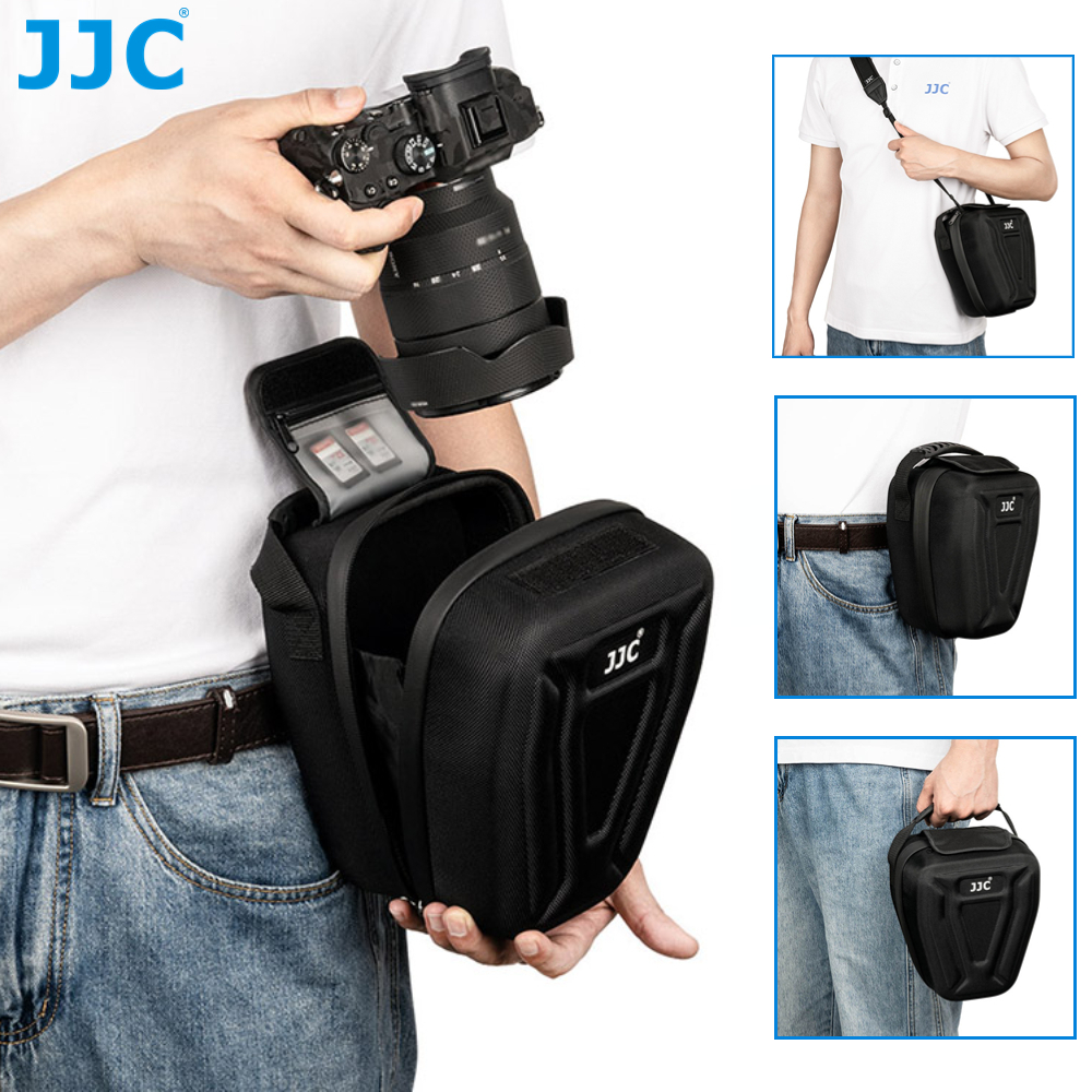 JJC เคสกระเป๋าใส่กล้อง แบบแข็ง พร้อมเลนส์ Canon EOS R100 R50 R10 R8 R7 R6 Mark II R5 R3 RP Ra