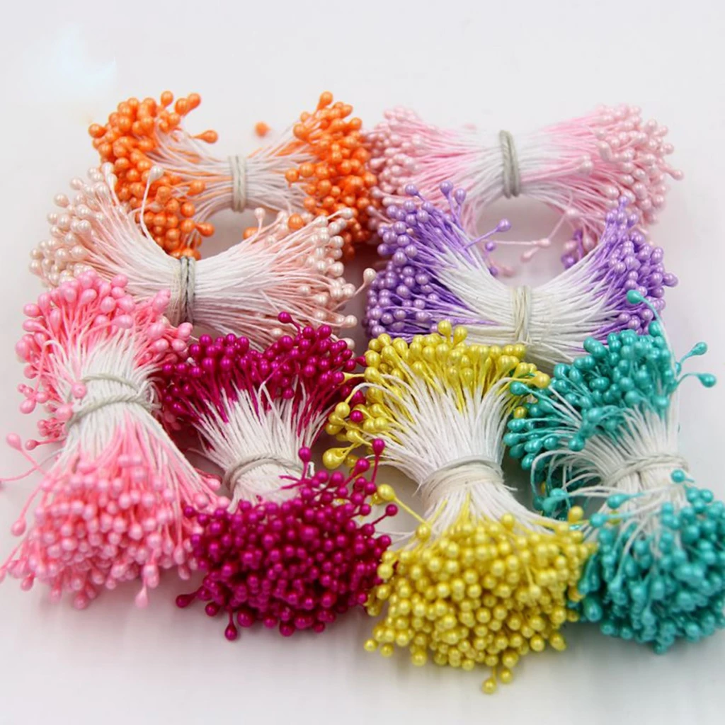 55 มม.ดอกไม้ประดิษฐ์ Stamens Multi สีชีฟองดอกไม้ DIY เครื่องประดับทําด้วยมือหัตถกรรมอุปกรณ์เสริม 120-150 ชิ้นต่อแพ็ค