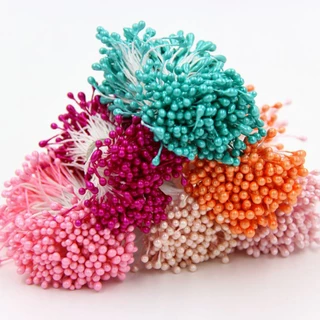 55 มม.ดอกไม้ประดิษฐ์ Stamens Multi สีชีฟองดอกไม้ DIY เครื่องประดับทําด้วยมือหัตถกรรมอุปกรณ์เสริม 120-150 ชิ้นต่อแพ็ค