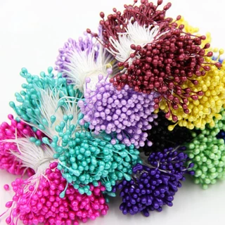 55 มม.ดอกไม้ประดิษฐ์ Stamens Multi สีชีฟองดอกไม้ DIY เครื่องประดับทําด้วยมือหัตถกรรมอุปกรณ์เสริม 120-150 ชิ้นต่อแพ็ค
