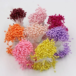 55 มม.ดอกไม้ประดิษฐ์ Stamens Multi สีชีฟองดอกไม้ DIY เครื่องประดับทําด้วยมือหัตถกรรมอุปกรณ์เสริม 120-150 ชิ้นต่อแพ็ค
