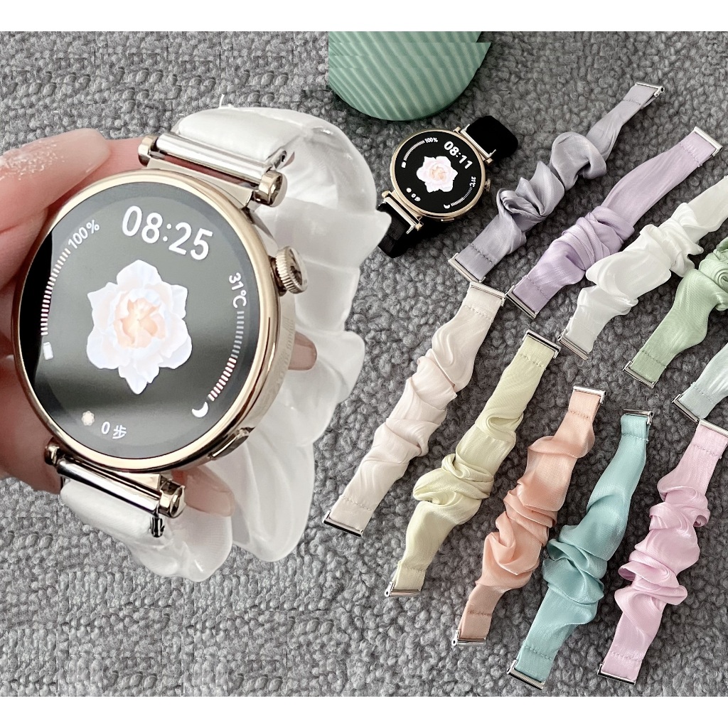 Silken Elastic Hairband Hair Loop For Huawei watch gt 6 pro สาย Huawei watch GT 5 สาย Soft Huawei wa