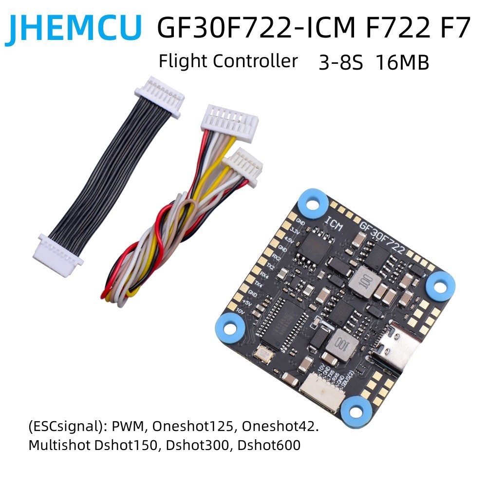 【ของแท้】JHEMCU ตัวควบคุมการบิน GF30F722-ICM F722 F7 HD Baro OSD สําหรับโดรนบังคับ FPV