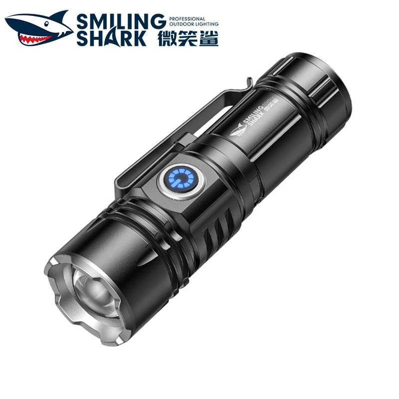 Smilingshark SD5031 ไฟฉาย led พวงกุญแจไฟฉาย led 3 โหมด ขนาดเล็ก สว่างมาก พร้อมคลิปโลหะ Type-C กันน้ํา สําหรับตั้งแคมป์ เดินป่า วิ่ง